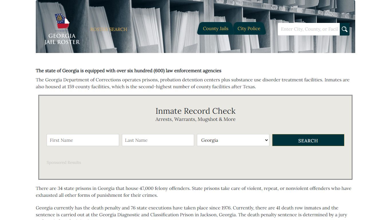 Pickens County | Georgia Jail Inmate Search